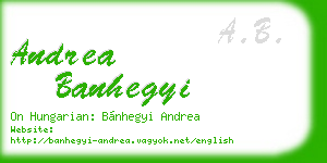 andrea banhegyi business card