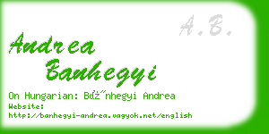 andrea banhegyi business card